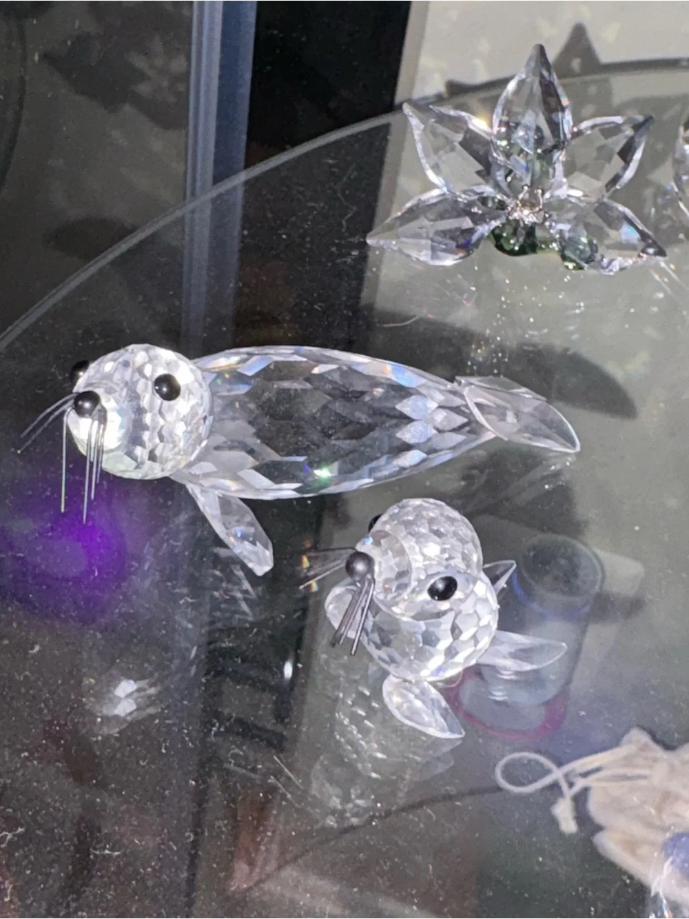 Swarovski Retired Mom and Baby Seals, Mint, Have to Check if Boxes